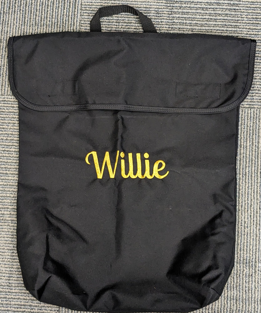Embroidered Black Storage Bag